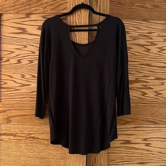 Maurices Black 3/4 Sleeve Top, Medium - Picture 2 of 6